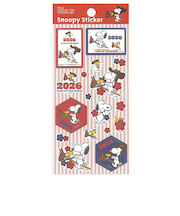 【年賀用品】　S＆C　年賀ステッカー　スヌーピー　馬　ビンテージ