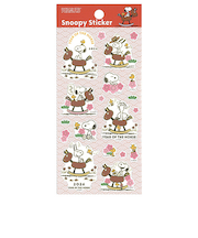 【年賀用品】 S&C 年賀ステッカー スヌーピー 馬 クラシック