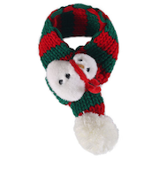 【クリスマス】　LARVA66　小中型犬猫用　クリスマスマフラー　35cm　赤×緑