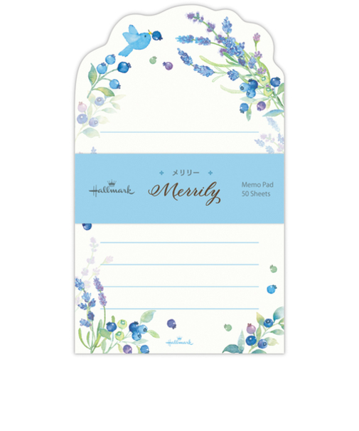 ホールマーク（Hallmark）　メリリー　ダイカットメモパッド　844837　ブルー