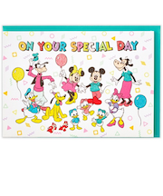 ホールマーク(Hallmark) グリーティングカード 誕生お祝い 立体 ディズニー 843984 ミッキー&フレンズ_レトロアート