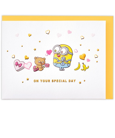 ホールマーク（Hallmark）　グリーティングカード　誕生お祝い　立体　ミニオンズ　844035　ボブ＆ティム