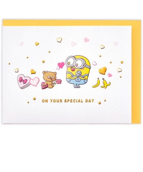 ホールマーク（Hallmark）　グリーティングカード　誕生お祝い　立体　ミニオンズ　844035　ボブ＆ティム