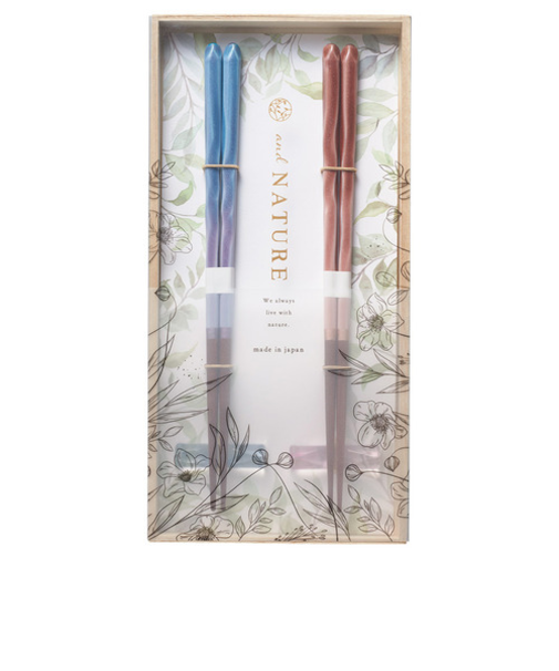 イシダ　桐箱箸置付夫婦箸　ブリーズ