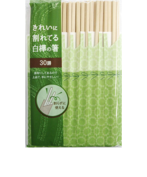 シンワ　きれいに割れてる白樺の箸　30P　JS－06