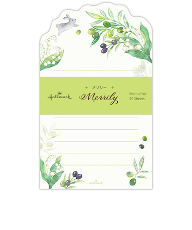 ホールマーク（Hallmark）　メリリー　ダイカットメモパッド　844851　グリーン