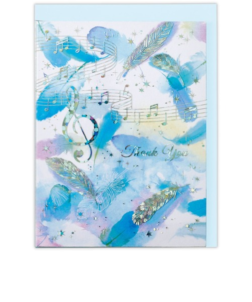 ホールマーク（Hallmark）　グリーティングカード　ありがとう　ホログラム箔　844127　ミュージックフェザー