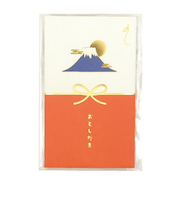 ゼットアンドケイ(Z&K) 年賀ぽち袋 富士 赤 3枚入