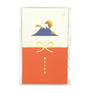 ゼットアンドケイ（Z＆K）　年賀ぽち袋　富士　赤　3枚入