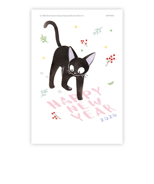 【年賀用品】　マイプリント　お年玉くじ付き年賀状　D－003　3枚入