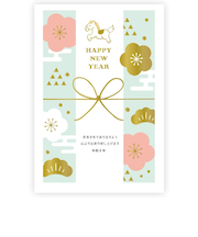 【年賀用品】　古川紙工　年賀はがき　ゴールドプリント　3枚入