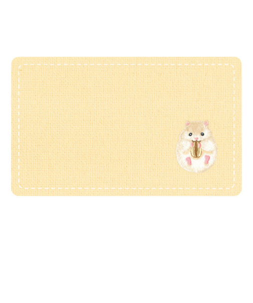 リュリュ　刺繍メッセージカード　SMC04　ハムスター