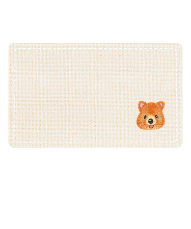 リュリュ　刺繍メッセージカード　SMC03　ワラビー