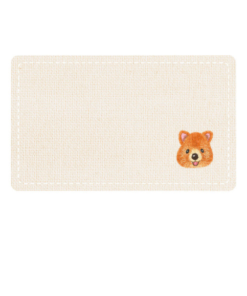 リュリュ　刺繍メッセージカード　SMC03　ワラビー