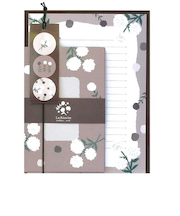 ラボクリップ（LABCLIP）　ラ・レコルト　レターセット　ブラウン