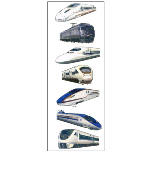 オクヤマ　ラメ入りシール　NR501　JR西日本JR九州新幹線　特急