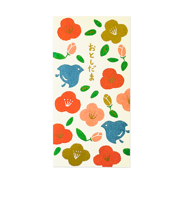 フロンティア　ふわり　年賀ぽち袋　大　つばき　3枚入