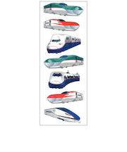 オクヤマ　ラメ入りシール　NR504　JR東日本新幹線