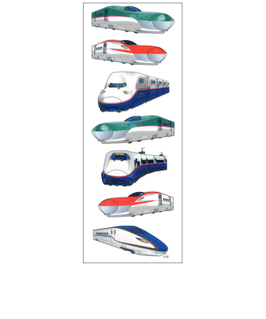 オクヤマ　ラメ入りシール　NR504　JR東日本新幹線