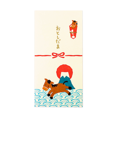 フロンティア　ふわり　年賀ぽち袋　大　のしうま　3枚入