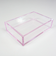 有賀　スタックケース　名刺サイズ　クリアピンク　102×72×27×4mm
