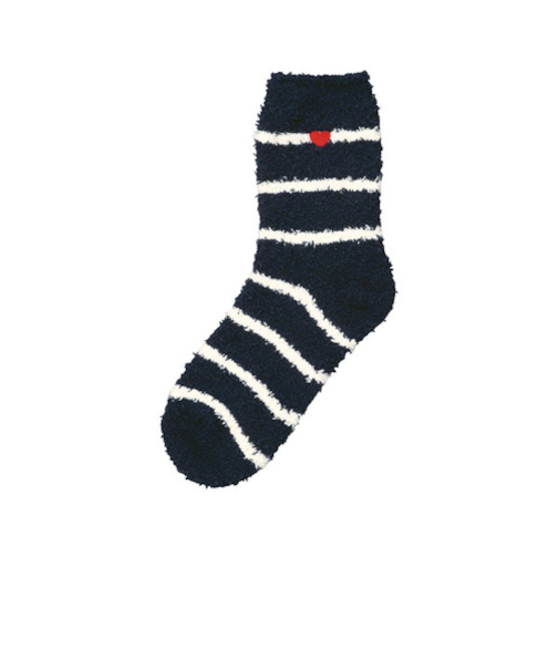 ダブリュピーシー（Wpc.）　ムームールームソックス　ハートボーダーネイビー