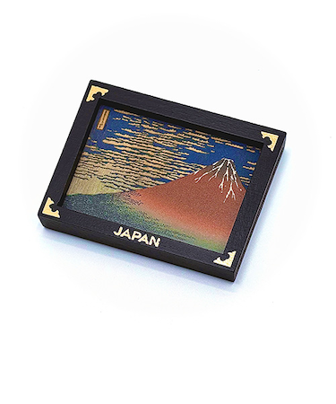 【正月用品】OMIYAGE　木製額縁マグネット　002　赤富士