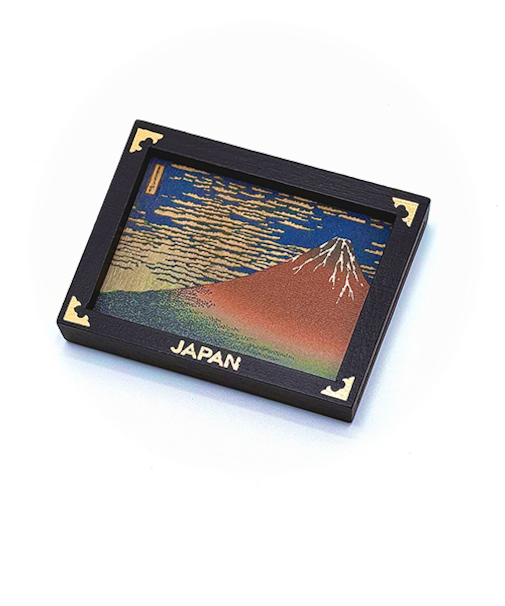 【正月用品】OMIYAGE　木製額縁マグネット　002　赤富士