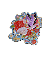 【正月用品】OMIYAGE　アルミマグネット　027　蝶と花