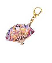 【正月用品】OMIYAGE　おみくじ付き木製キーホルダー　004　舞妓