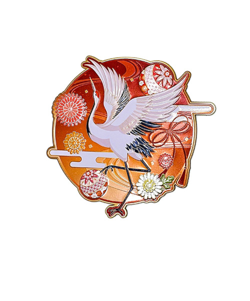 【正月用品】OMIYAGE　アルミマグネット　031　鶴