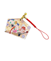 【正月用品】OMIYAGE　おみくじ付き木製キーホルダ　018　扇子