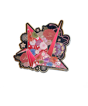 【正月用品】OMIYAGE　アルミマグネット　028　折り鶴