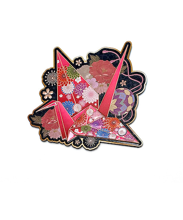 【正月用品】OMIYAGE　アルミマグネット　028　折り鶴