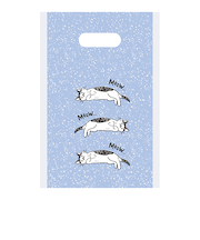 インディゴ　デイリーバッグS　ゆるねこ　PP460　ライトブルー