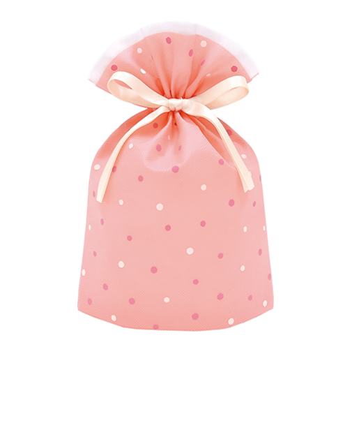 インディゴ　ギフトバッグS　ドット　PG131　サーモンピンク