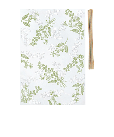 インディゴ　シースルーバッグM　ユーカリ　PP091　グリーン／ホワイト