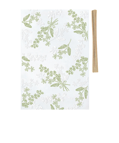 インディゴ　シースルーバッグM　ユーカリ　PP091　グリーン／ホワイト