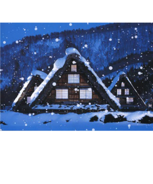 エヌ・ビー・シー　雪と合掌造　日本－019