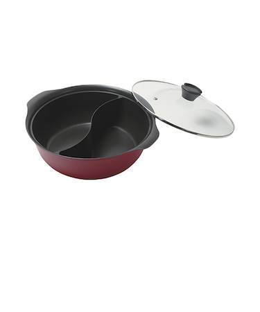 パール金属　ステイドリーム　ふっ素加工　ガラス蓋付二色鍋　28cm　HB－6588　IH対応