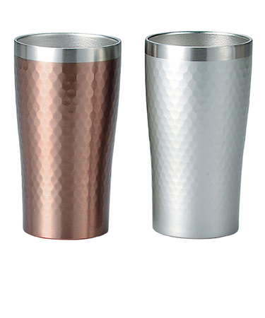 リュクス　ペアメタルサーモタンブラー　29827－4　ブロンズ／シルバー