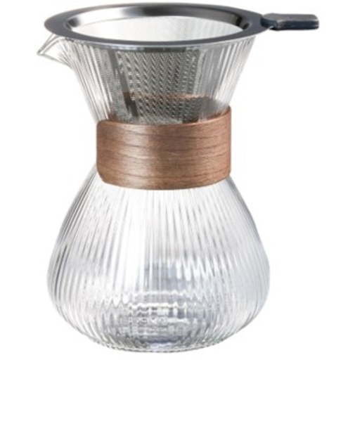 パイレックス（PYREX）　コーヒーサーバー　400mL　ステンレスフィルター付き　CP-8664　ブラウン