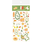 古川紙工　透明シールシート　イタリア　QS344　パンわんこ