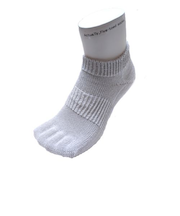 SUGATA LABO 呼吸する和紙靴下 シークレット5本指 ショート丈 シルバーグレー Sサイズ