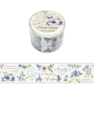 マインドウェイブ　クリアテープ　箔押し　30mm幅　95420　whity　collage