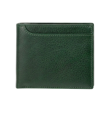 ミラグロ（MILAGRO）　ミリングレザー　二つ折り財布　グリーン