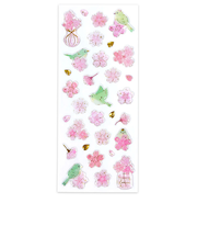 アクティブコーポレーション　春柄ドロップシール　ST-619h　桜とウグイス