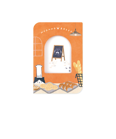 ナカバヤシ　フォトスタンドカード　チェキサイズ　PSTC-CK-101-1　ねこ