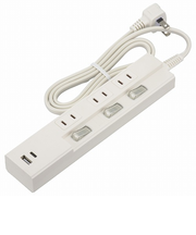 オーム電機(OHM) 3個口節電タップPD対応 Type-C/Type-Aポート付き 1m HS-TPU31PD23-W ホワイト