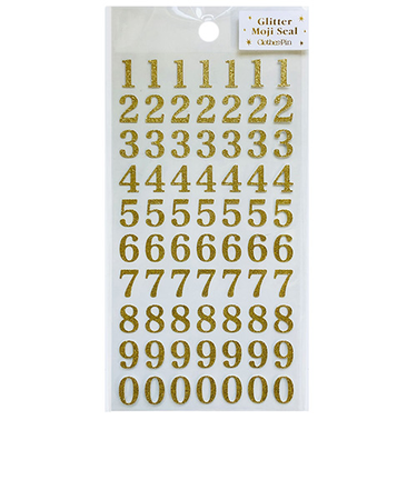 クローズ・ピン　グリッター文字シール　US-16152　数字・金